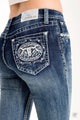 Grace In L.A Texas Buckle Mid Rise Bootcut Jeans