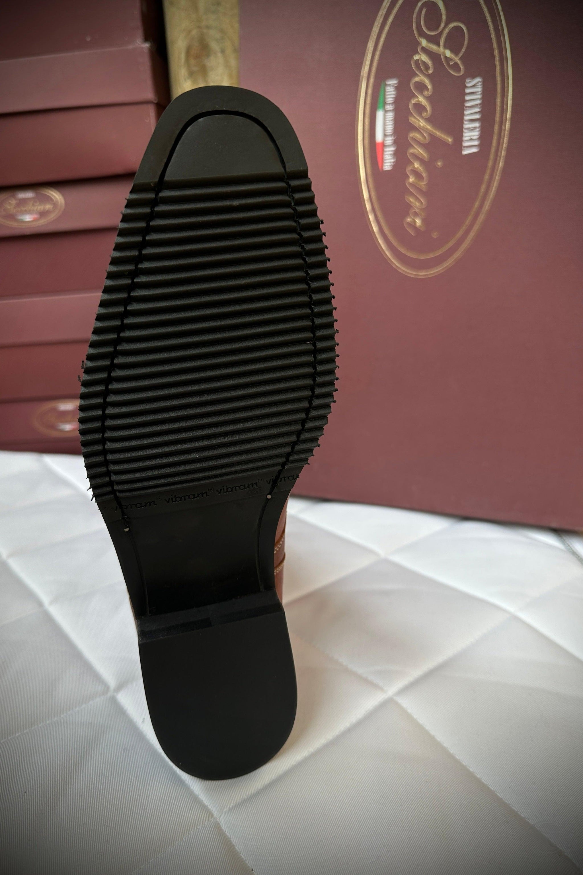 Secchiari Rustic Oiled Tall Riding Boots