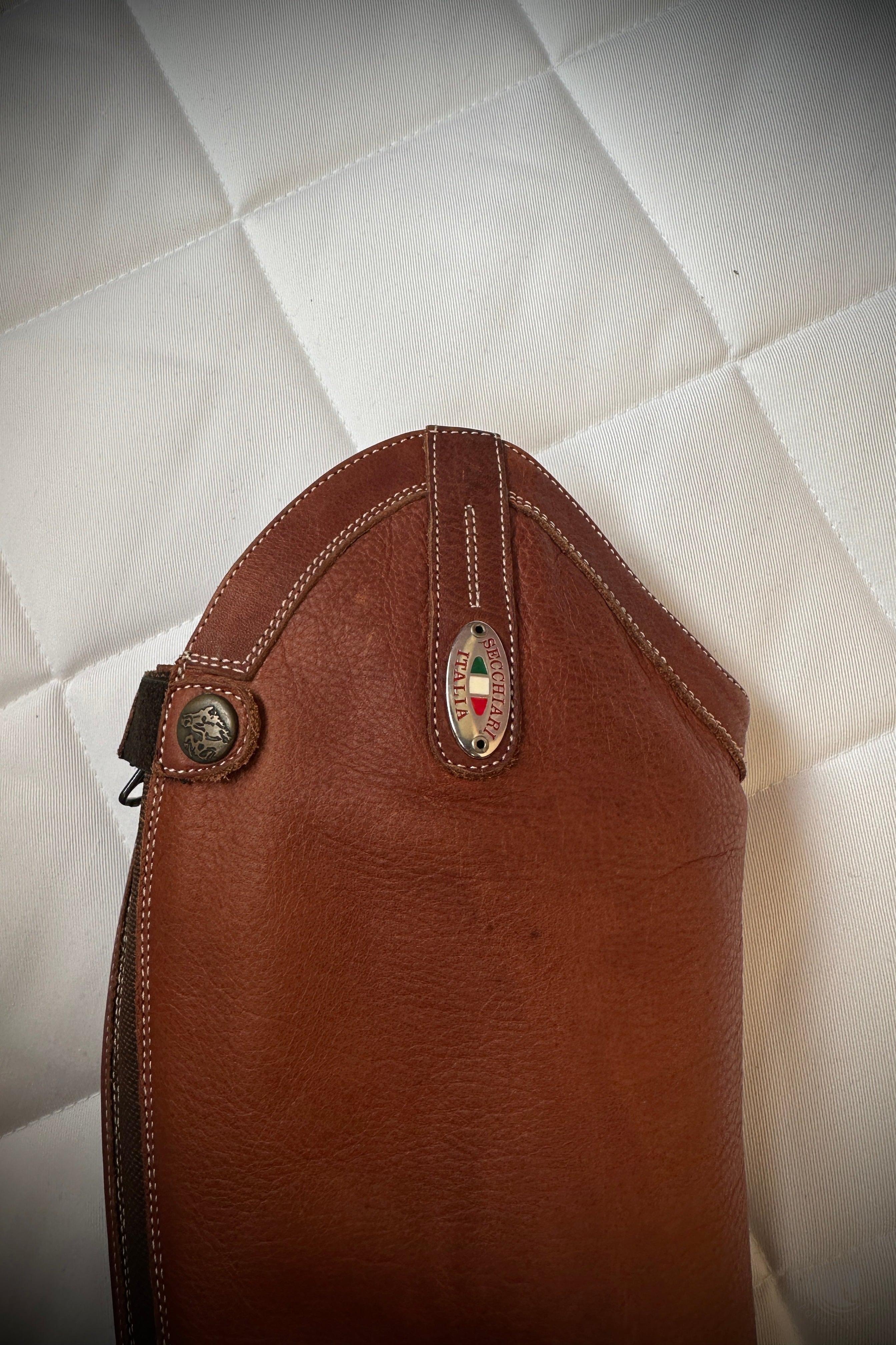 Secchiari Rustic Oiled Tall Riding Boots