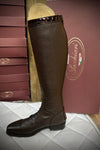 Secchiari Brown Buffalo with Patent Croc Trim
