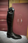 Secchiari Smooth Patent Top Tall Riding Boots with Laces
