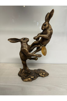 Fighting Hare Bronze Statue