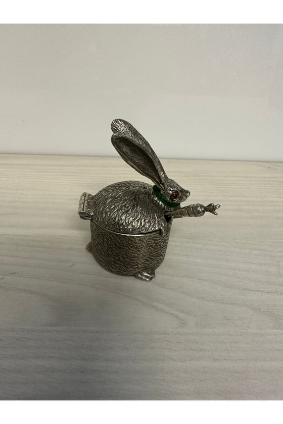 Hare Condiment Pottle w Spoon