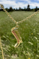 Cover Me Up Western Cowboy Boot Necklace - Sterling Silver 14K Gold Plated