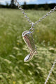 Cover Me Up Western Cowboy Boot Necklace - Sterling Silver Rhodium Plated