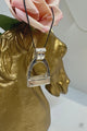 KEEPSAKE STERLING SILVER STIRRUP PENDENT - LARGE WIDE BAR - BUCKLE TOP