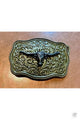 Vintage Style 3D Longhorn Buckle