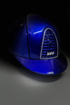 KEP Shine Electric Blue with Crystals and Tan Harness Med Shell
