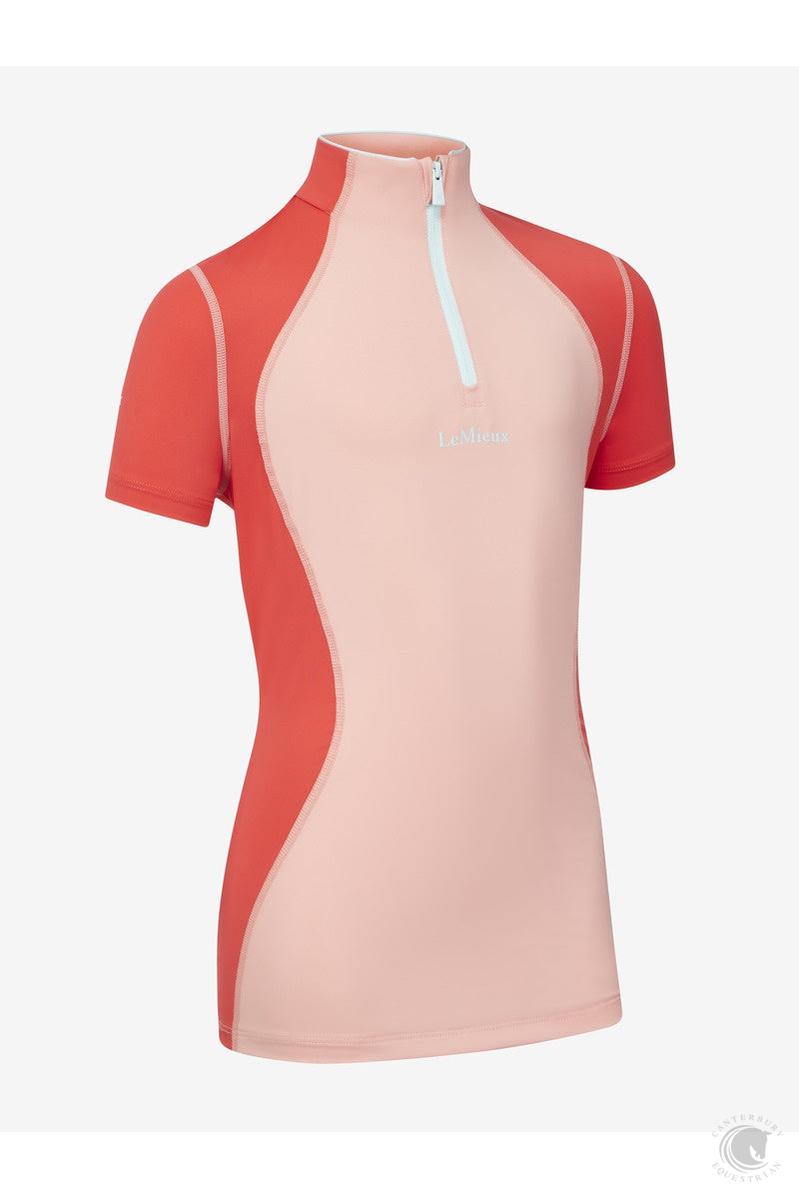LeMieux Harlow Young Rider Short Sleeve Base Layer Sugar Pink