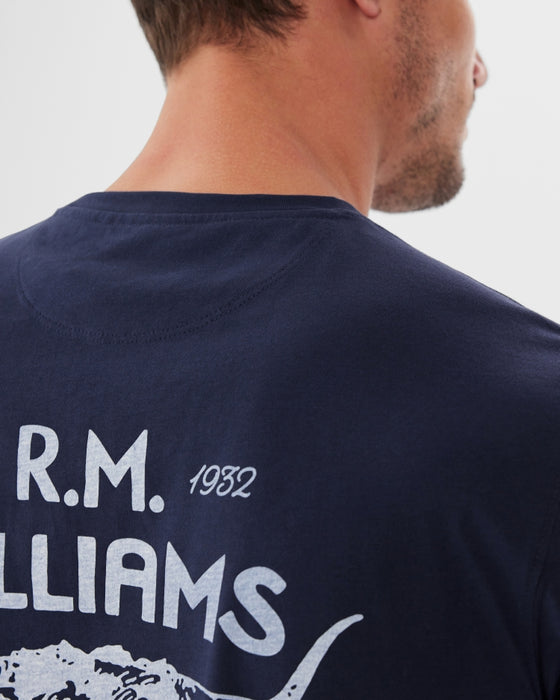 R.M.Williams Gladstone T-Shirt Navy