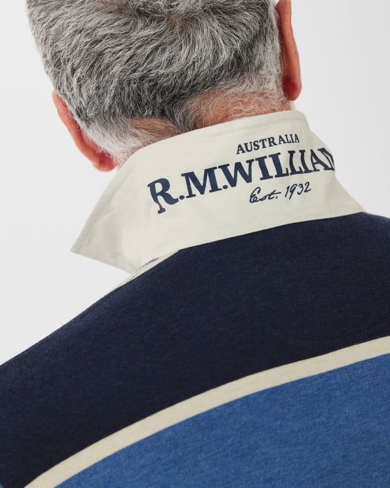 R.M.Williams Tweedale Rugby Blue Navy White