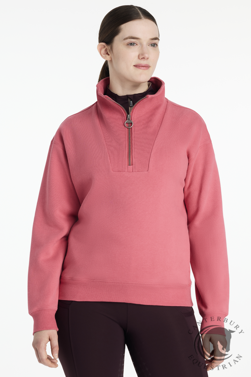 LeMieux Keira 1/4 Zip Sweat Cranberry