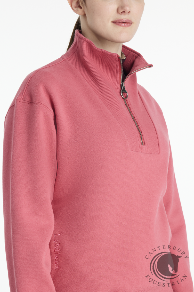 LeMieux Keira 1/4 Zip Sweat Cranberry