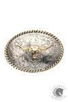 AndWest Kids’ Oval Longhorn Rope Edge Buckle