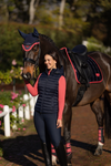 LeMieux Loire Classic Dressage Square Navy/Cranberry