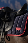 LeMieux Loire Classic Dressage Square Navy/Cranberry