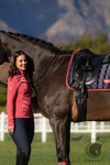 LeMieux Loire Classic Dressage Square Navy/Cranberry