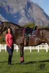 LeMieux Loire Classic Dressage Square Navy/Cranberry