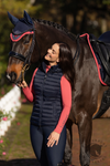 LeMieux Loire Classic Dressage Square Navy/Cranberry