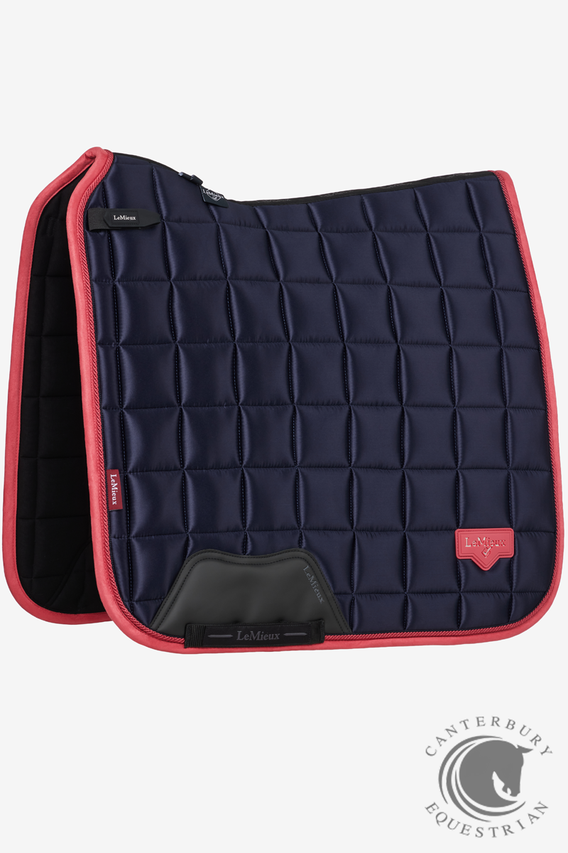 LeMieux Loire Classic Dressage Square Navy/Cranberry