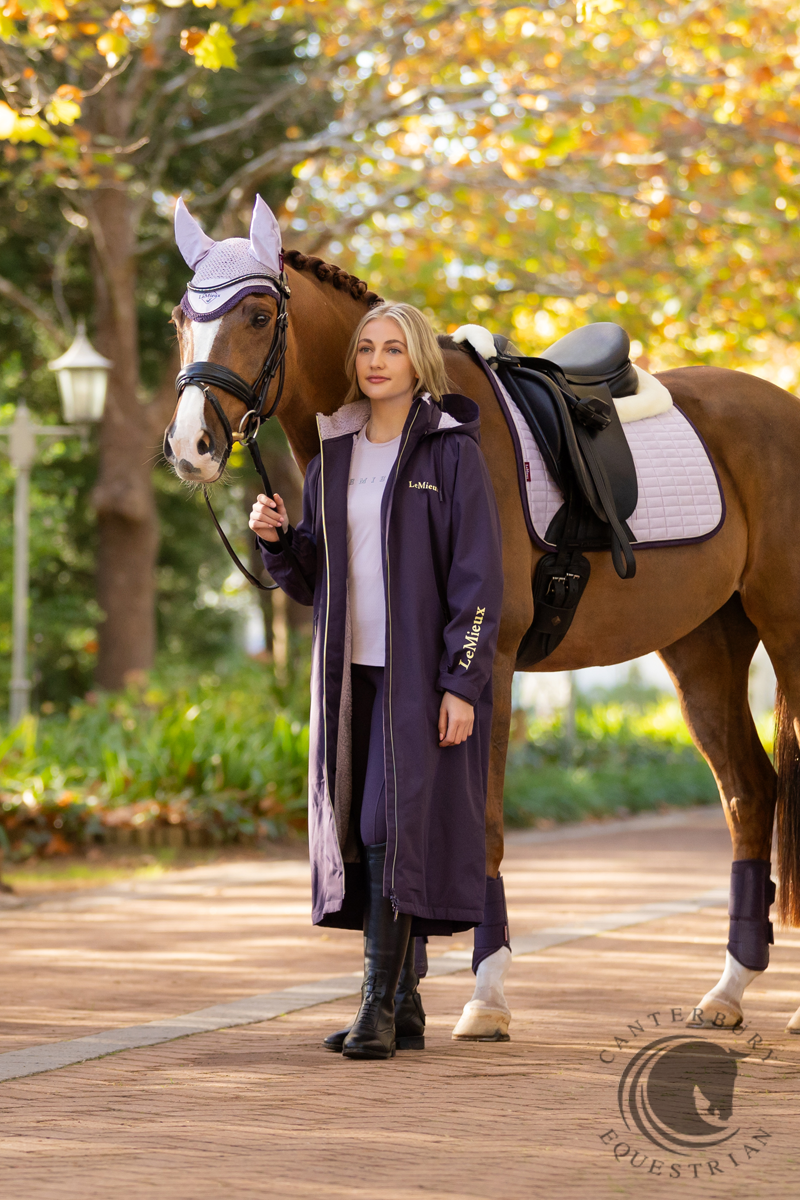 LeMieux Merino+ Suede Dressage Square Lilac