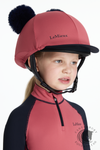 LeMieux Mini Double Pom Hat Silk Cranberry
