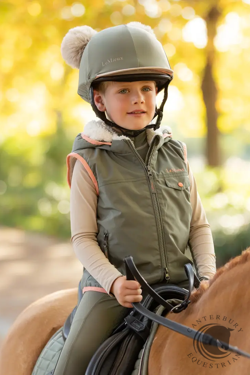 LeMieux Mini Double Pom Hat Silk Rosemary