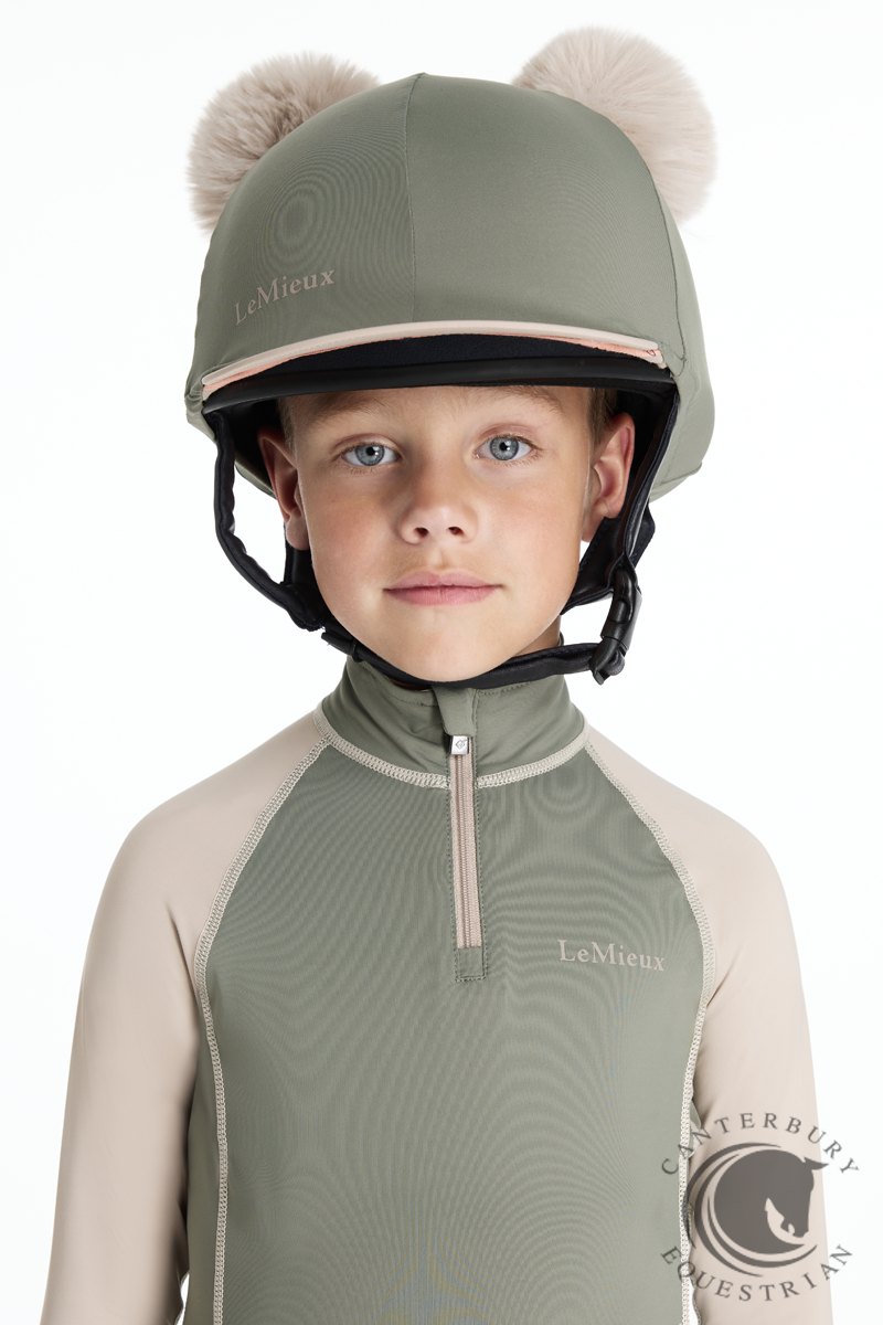 LeMieux Mini Double Pom Hat Silk Rosemary