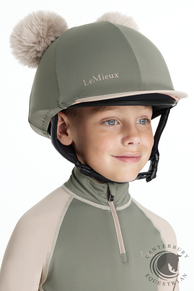 LeMieux Mini Double Pom Hat Silk Rosemary