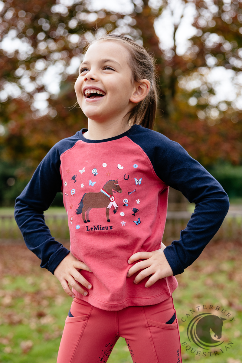 LeMieux Mini Chancer Sleeve Top Cranberry