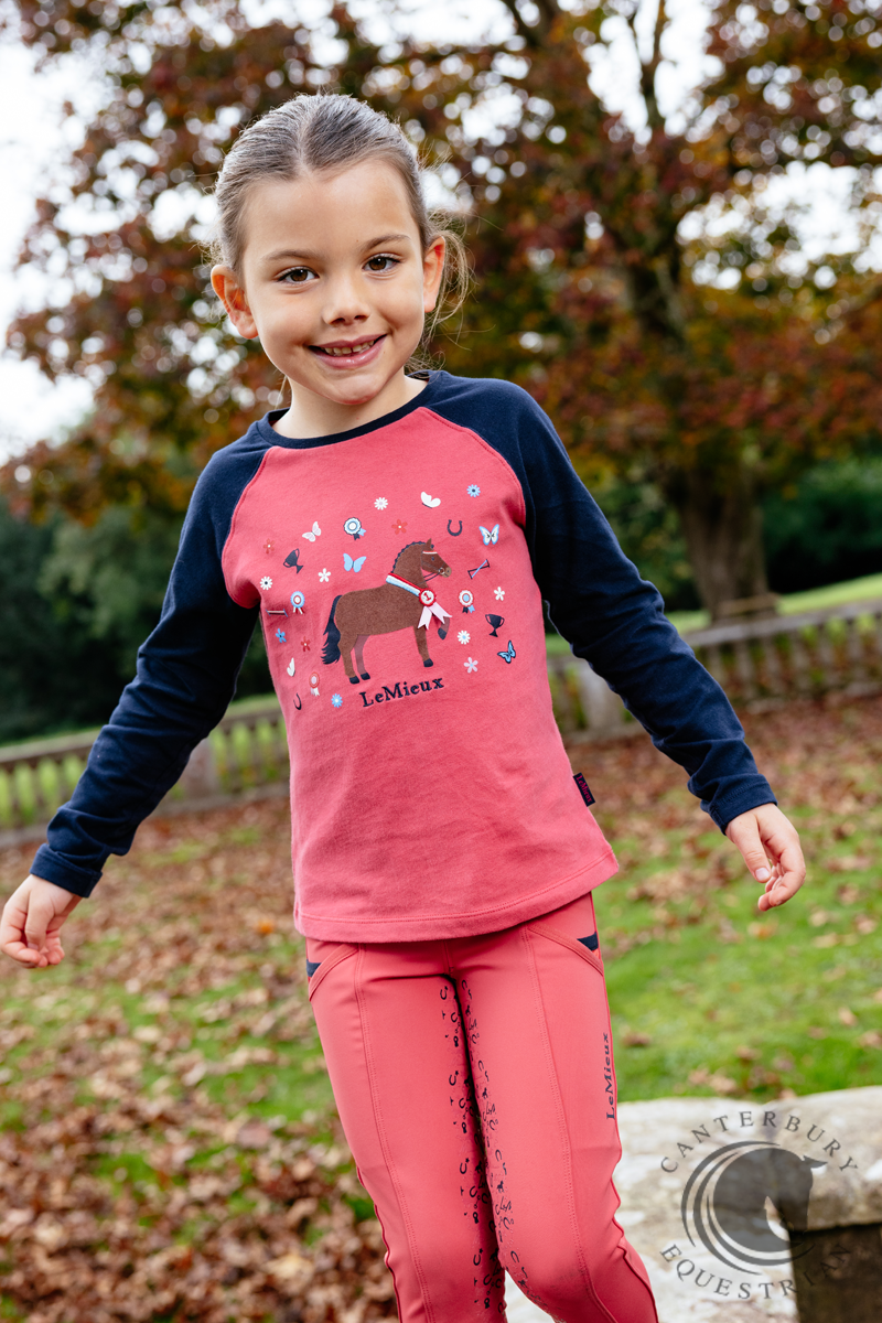 LeMieux Mini Chancer Sleeve Top Cranberry