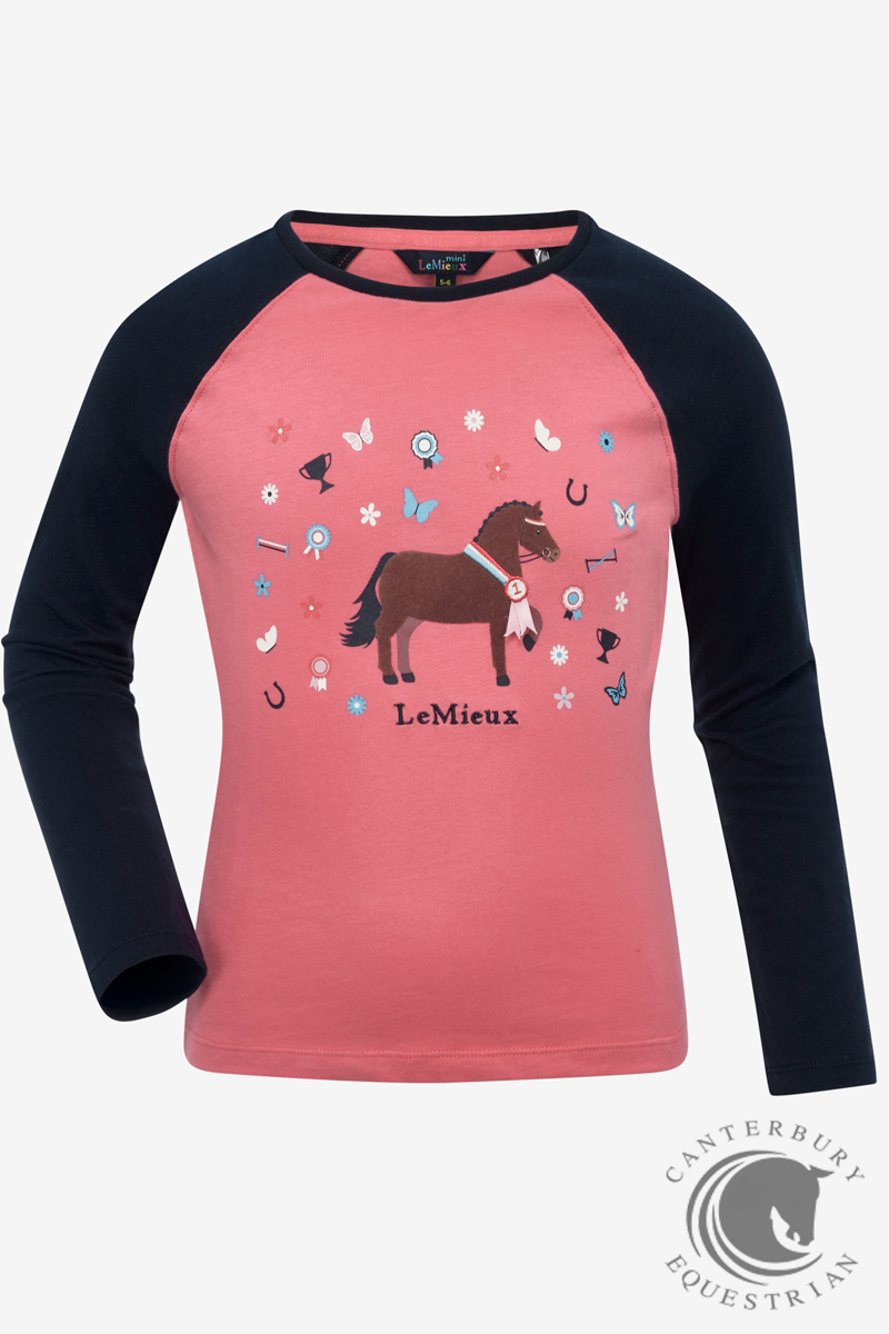 LeMieux Mini Chancer Sleeve Top Cranberry