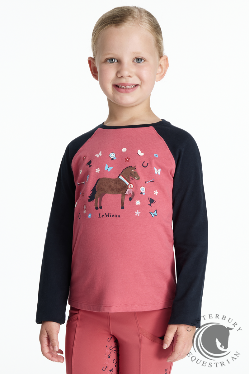 LeMieux Mini Chancer Sleeve Top Cranberry