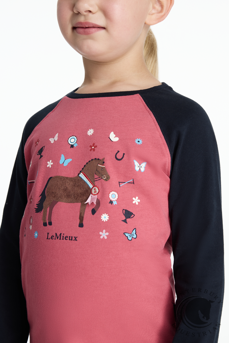 LeMieux Mini Chancer Sleeve Top Cranberry