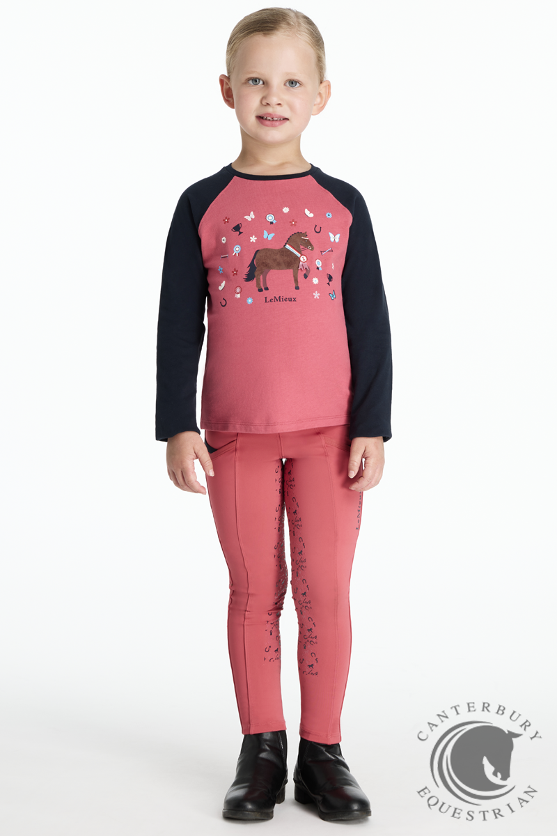 LeMieux Mini Chancer Sleeve Top Cranberry