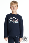 LeMieux Mini Poppy Long Sleeve Top Navy