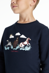 LeMieux Mini Poppy Long Sleeve Top Navy