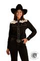 Ringers Western Musgraves Womens Western Shirt - Black / Off White