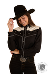 Ringers Western Musgraves Womens Western Shirt - Black / Off White