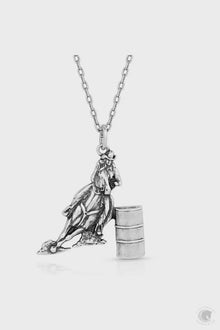  Barrel Racer Pendant Necklace