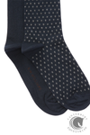 R.M. Williams Nelson polka dot sock 2 pack Grey Navy
