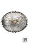 AndWest Oval Gold Longhorn Buckle