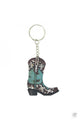 Pure Western Boot Turquoise Keychain
