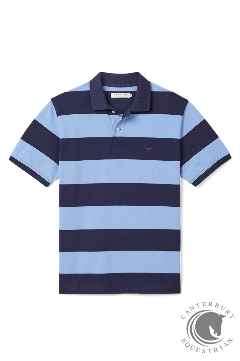 R.M. Williams Craddle Polo Navy Blue