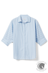 R.M. Williams Frome Relaxed Cotton Shirt White Blue