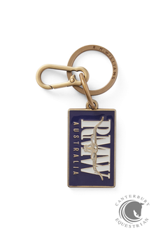  R.M. Williams Heritage Logo Enamel Keyring Navy