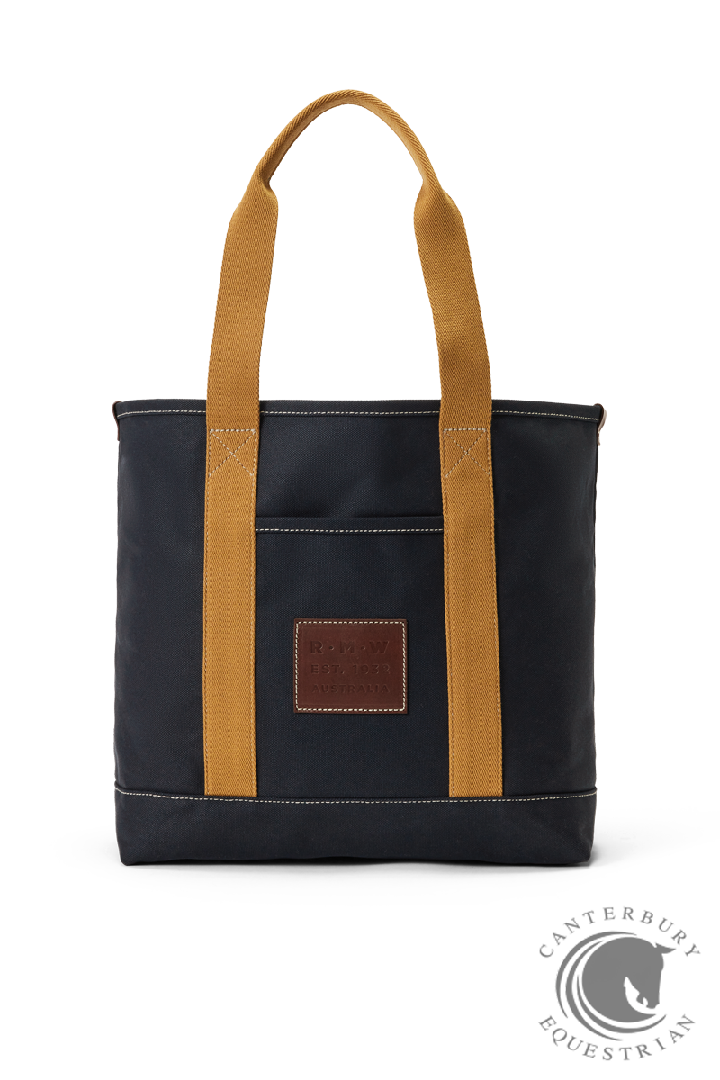 R.M. Williams Tasman Tote Navy Ochre