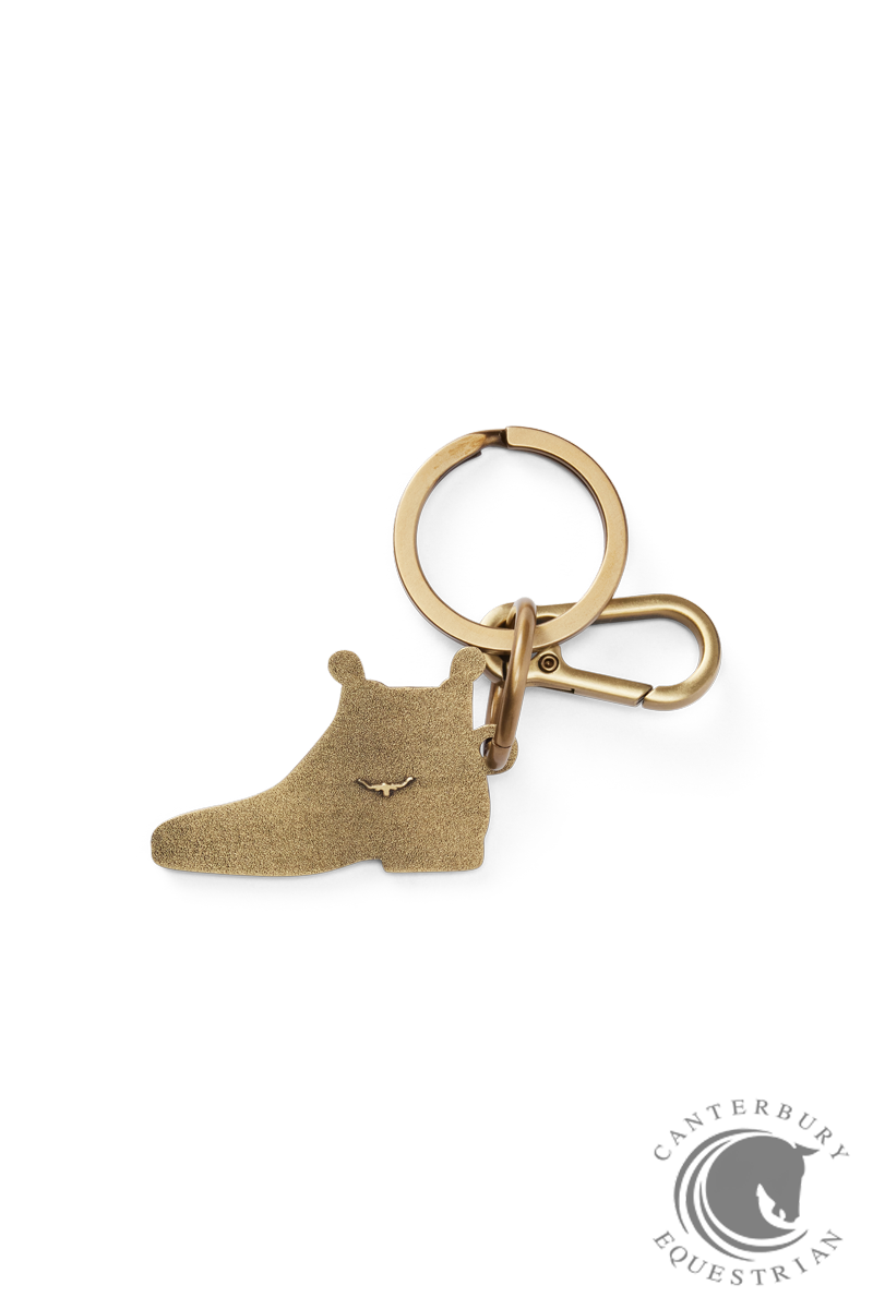 R.M. Williams Boot Enamel Keyring Chestnut