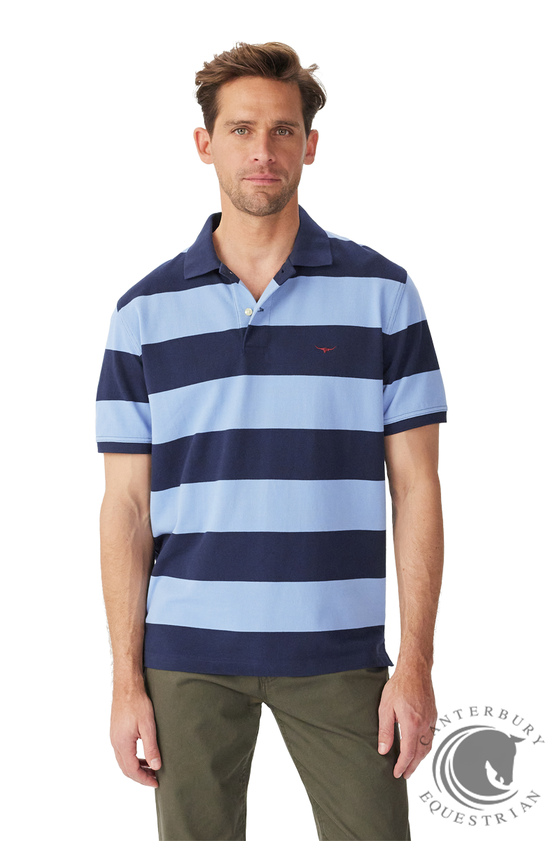 R.M. Williams Craddle Polo Navy Blue