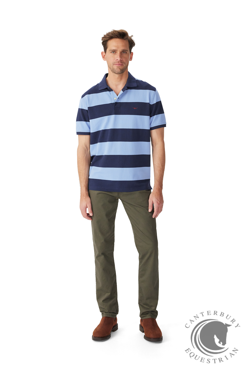 R.M. Williams Craddle Polo Navy Blue